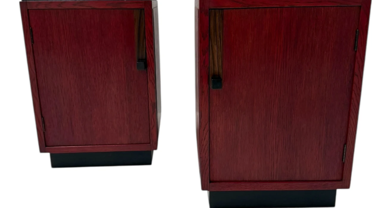 Two Art Deco Modernist Nightstands by A.H. Jansen for L.O.V. Oosterbeek, 1920s